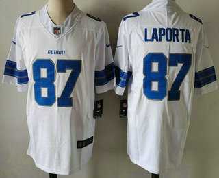 Men%27s Detroit Lions #87 Sam Laporta Limited White 2024 Vapor Stitched Jersey->nfl just don shorts->NFL Jersey